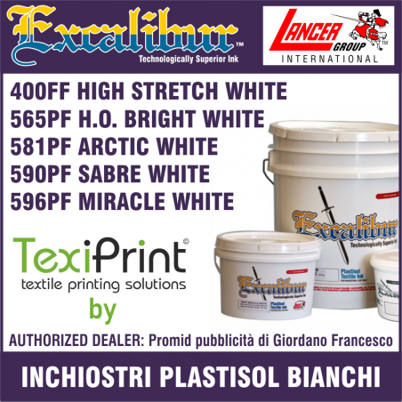 INCHIOSTRI PLASTISOL SERIE BIANCHI EXCALIBUR LANCER GROUP